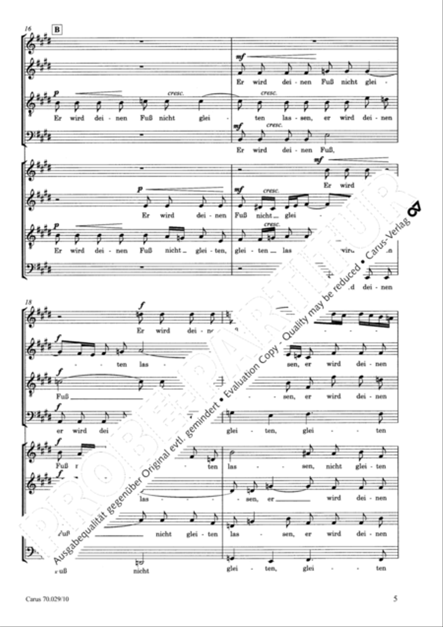 Ich hebe meine Augen auf 4-Part scores gallery preview page 6