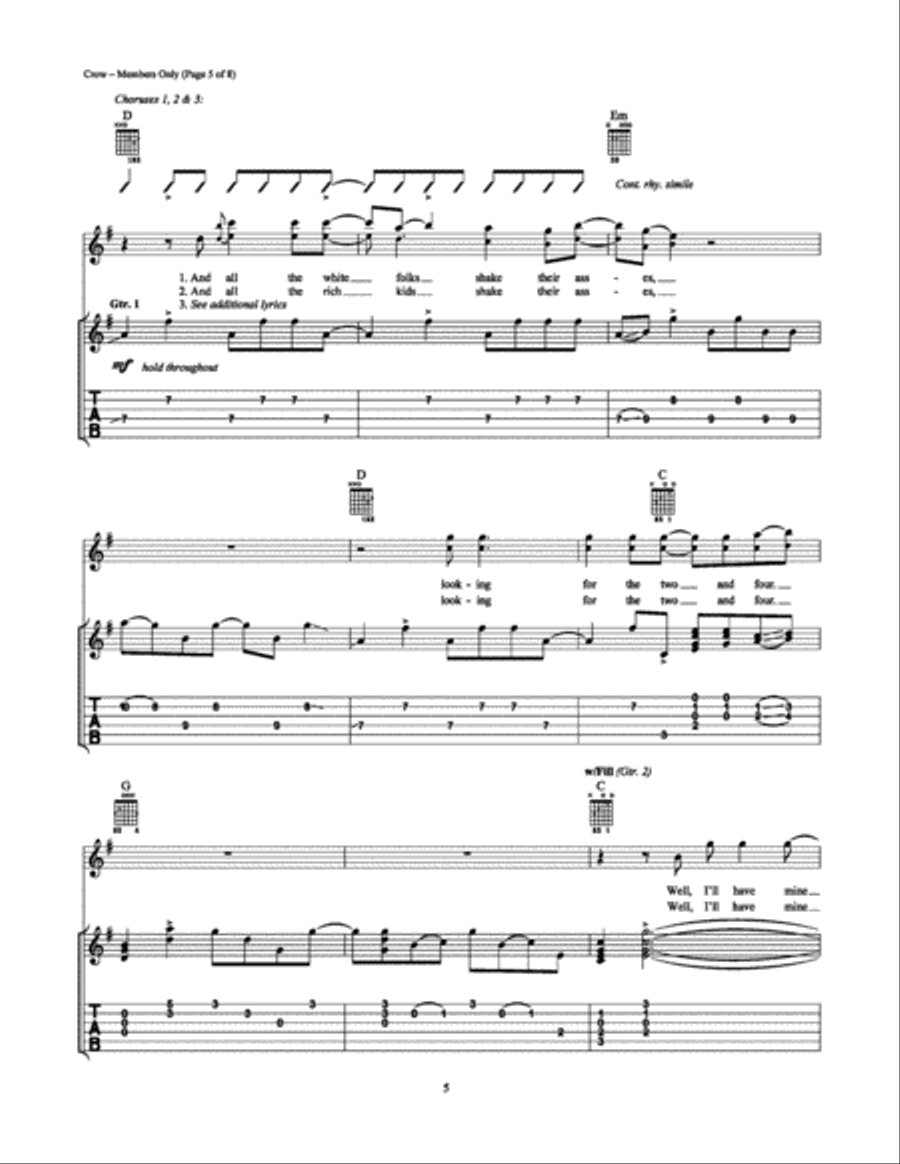 Members Only Electric Guitar scores gallery preview page 5