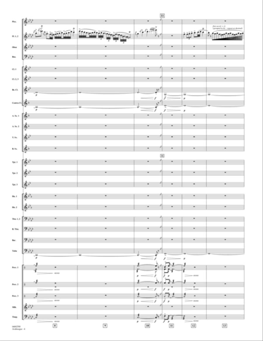 Arabesque - Full Score Concert Band scores gallery preview page 4