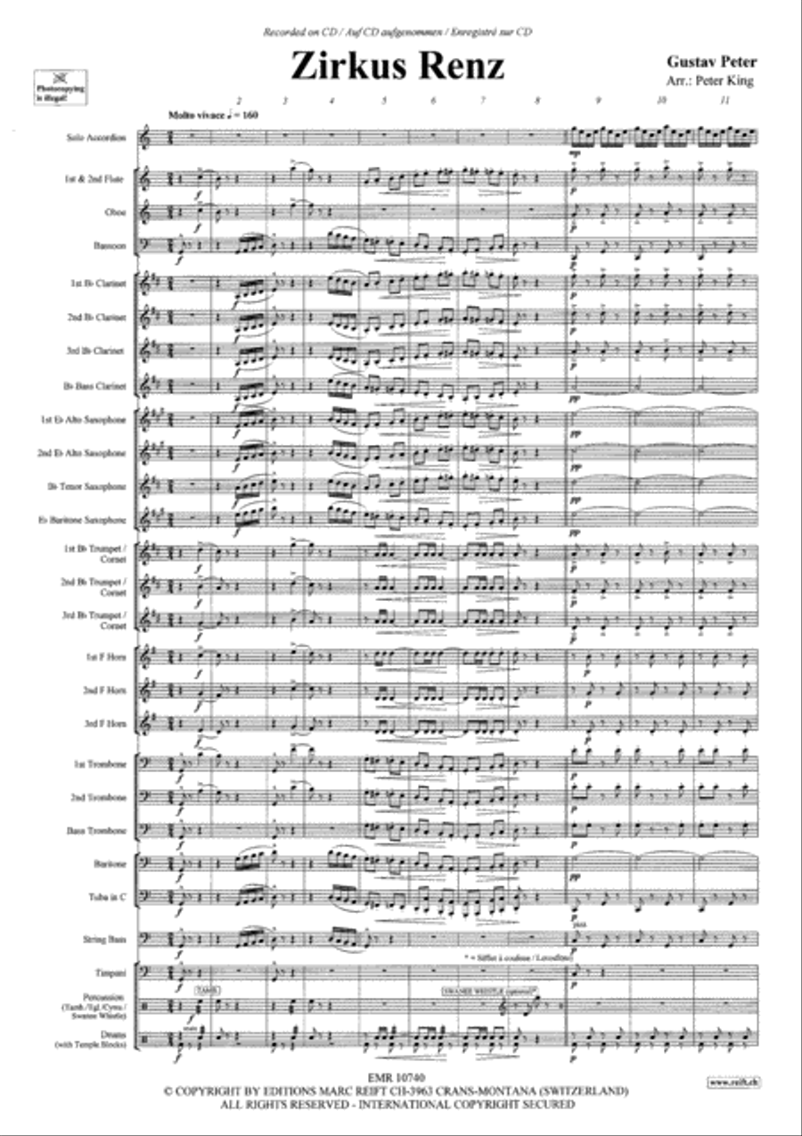 Zirkus Renz Zirkus Renz Concert Band scores gallery preview page 4