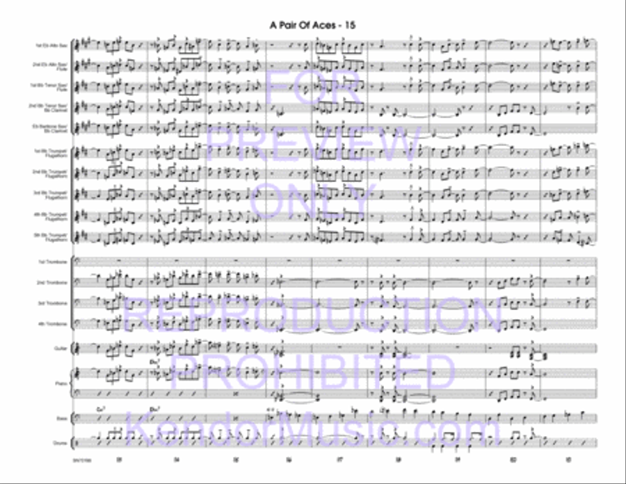 Pair Of Aces, A (Full Score) Jazz Ensemble scores gallery preview page 16