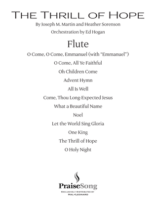 Book cover for The Thrill of Hope (A New Service of Lessons and Carols) - Flute