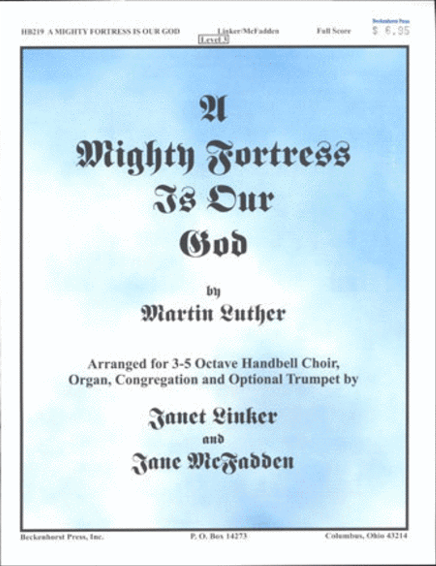 A Mighty Fortress Is Our God - organ and handbell score by Janet Linker Handbell Choir - Sheet Music
