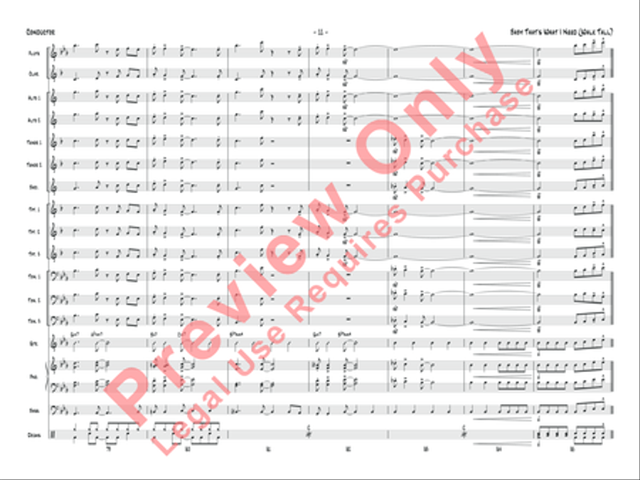 Baby That's What I Need (Walk Tall) Jazz Ensemble scores gallery preview page 12