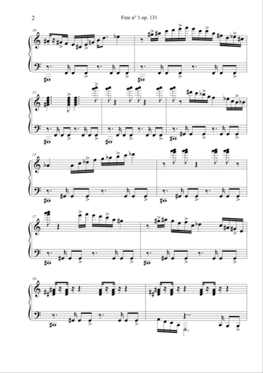Free n° 1 op. 131 Piano Solo scores gallery preview page 2