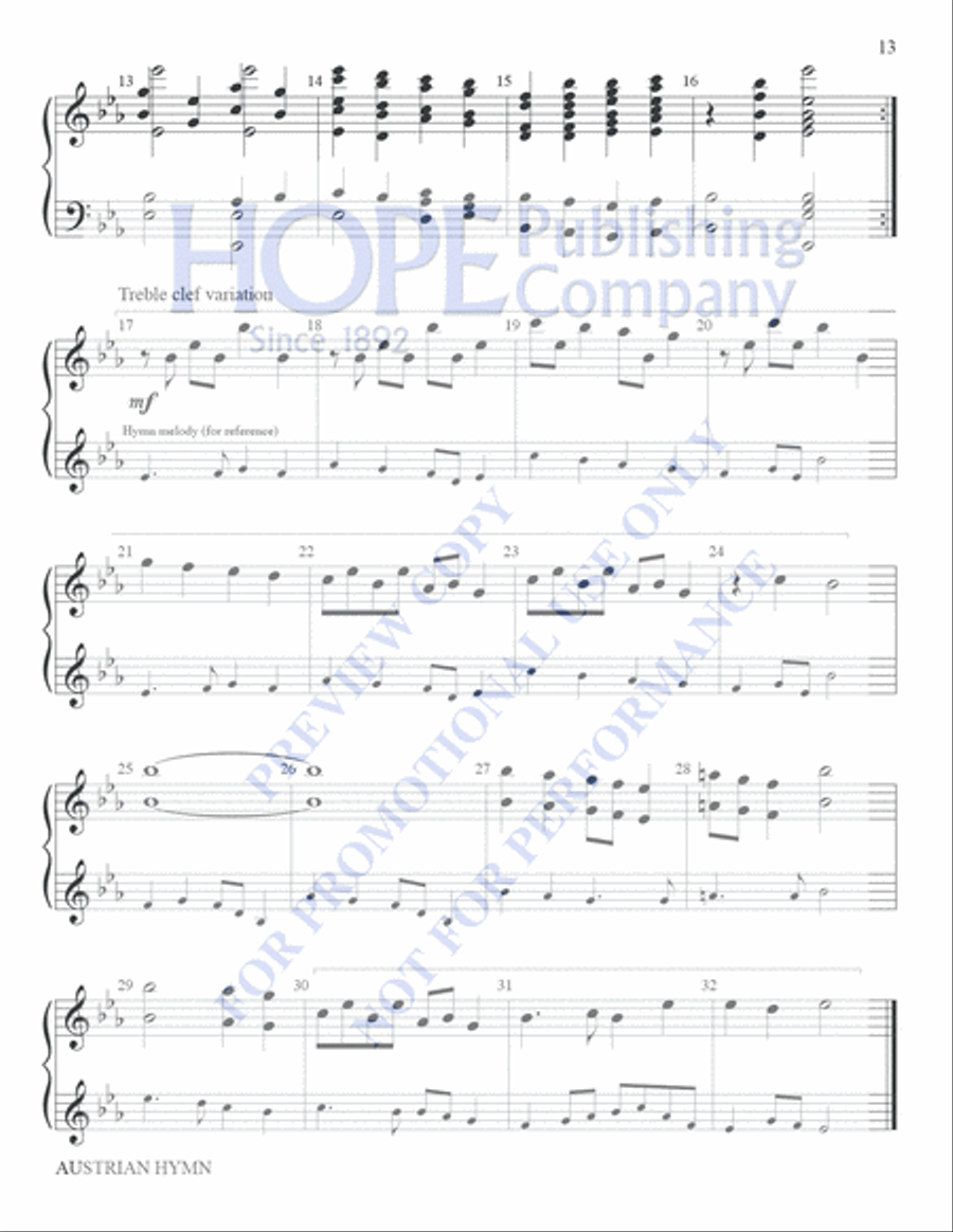 Hymns and Handbells: Easy Handbell Accomp For Cong. Sing 3-Octaves scores gallery preview page 16