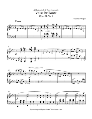 Valse brillante in Ab major, Opus 34, No 1