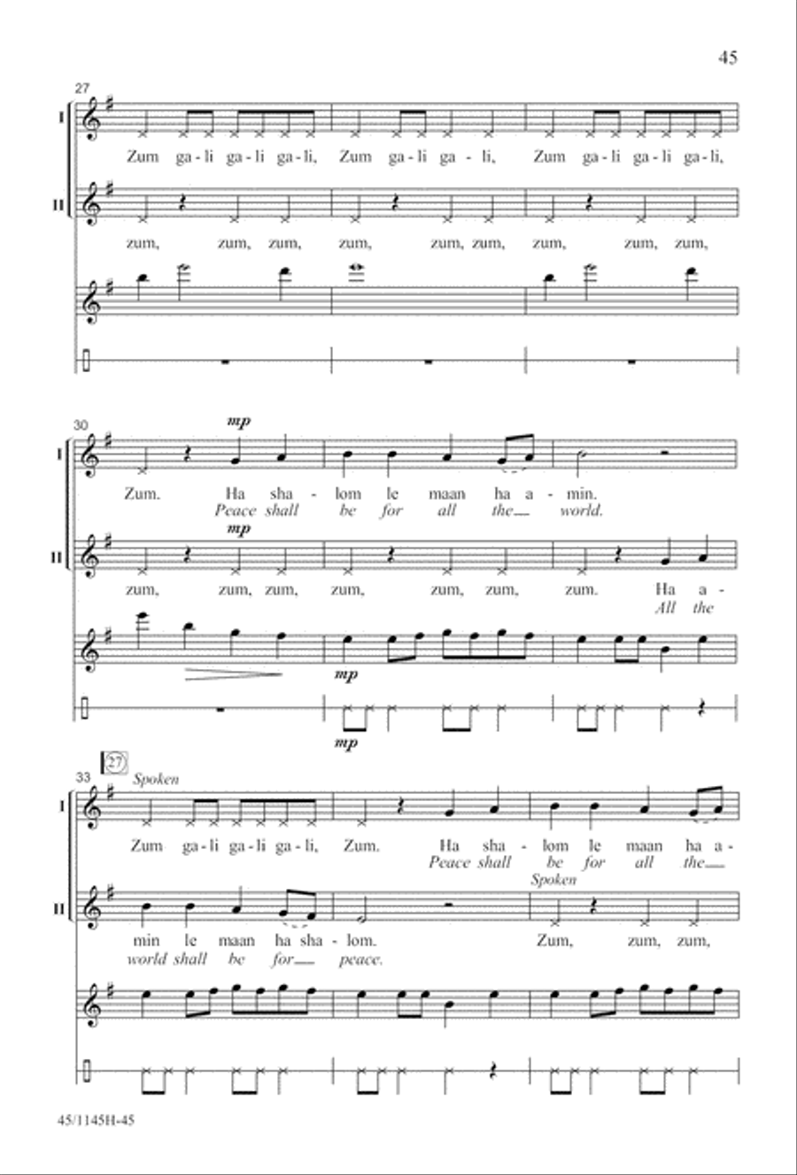 We Sing the World Around 2-Part scores gallery preview page 46