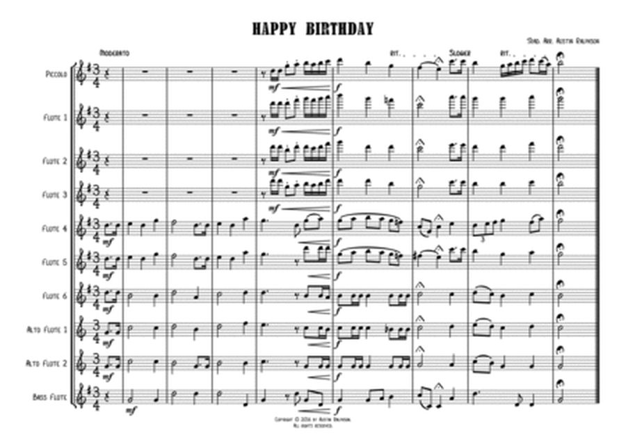 Happy Birthday - flute choir / flute ensemble image number null