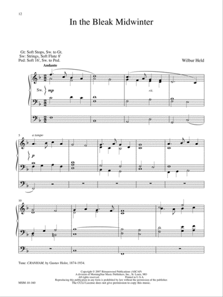 I Heard the Bells on Christmas Day Organ scores gallery preview page 6