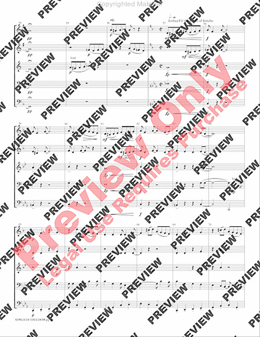 Songs of Freedom Songs of Freedom Brass Quintet scores gallery preview page 6