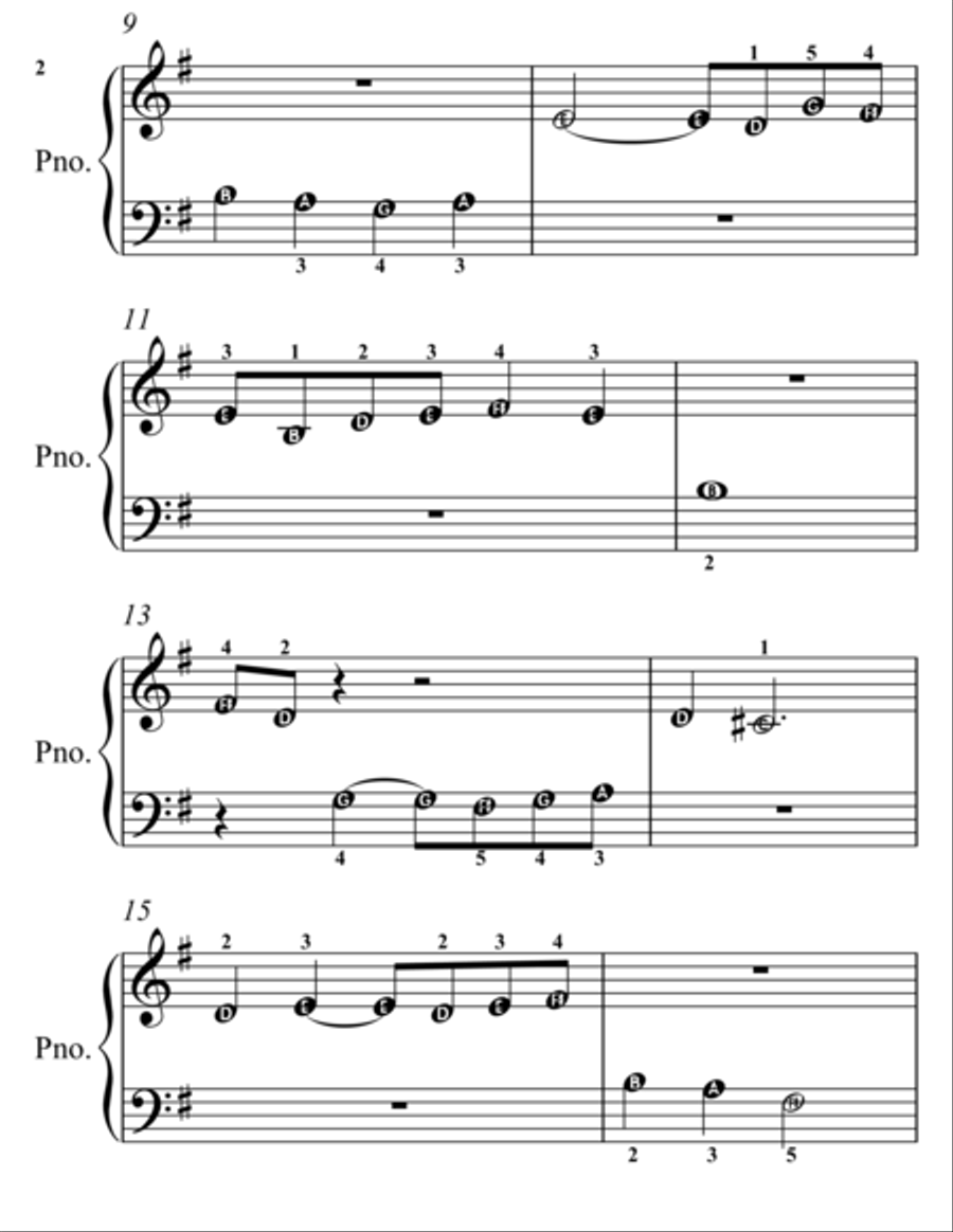 Pavane for a Dead Princess Beginner Piano Sheet Music Easy Piano scores gallery preview page 3