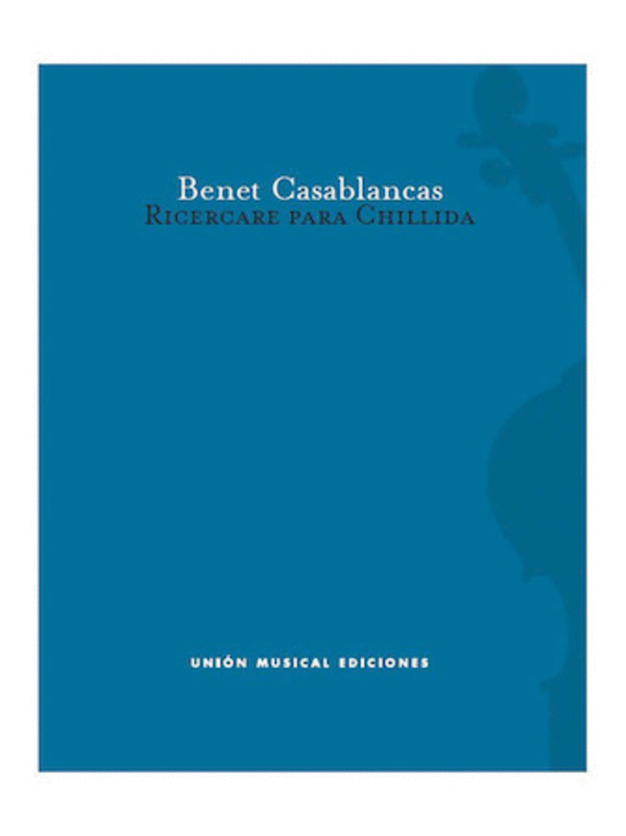 Ricercare Para Chillida Ricercare Para Chillida Cello scores gallery preview page 1