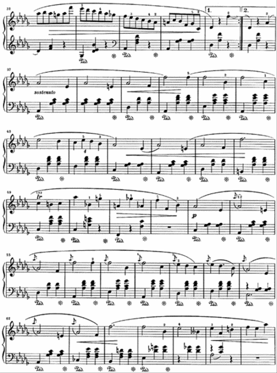 Waltz in D Flat Major Op. 64 (Minute) Piano Solo scores gallery preview page 3