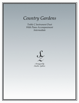 Country Gardens (treble C instrument duet)