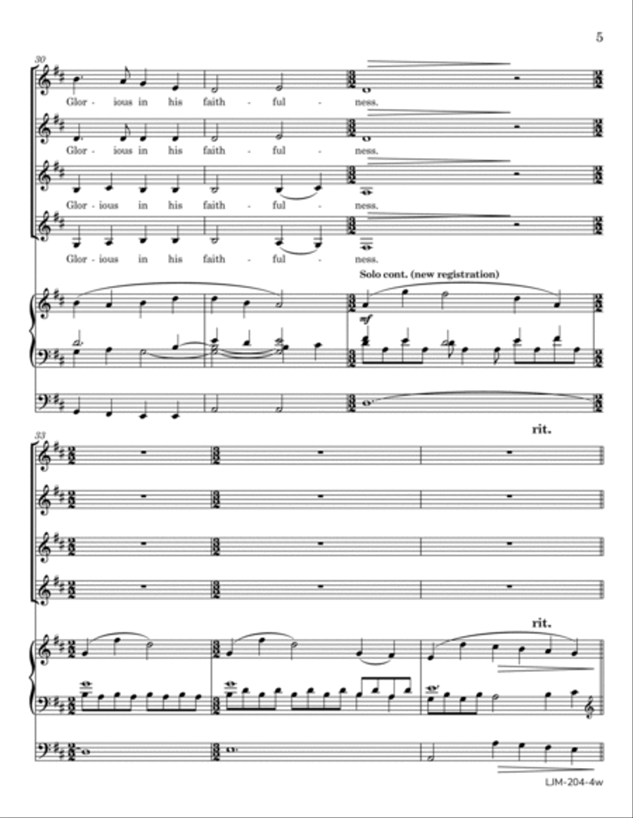 Praise, My Soul, the King of Heaven SSAA scores gallery preview page 5