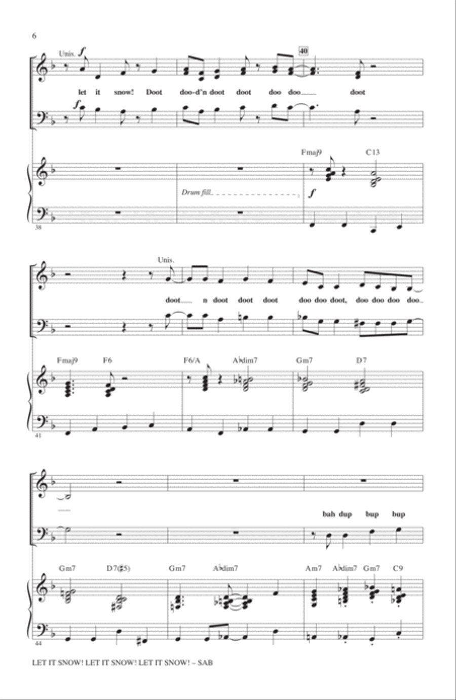 Let It Snow! Let It Snow! Let It Snow! (arr. Mark Brymer) 3-Part scores gallery preview page 5