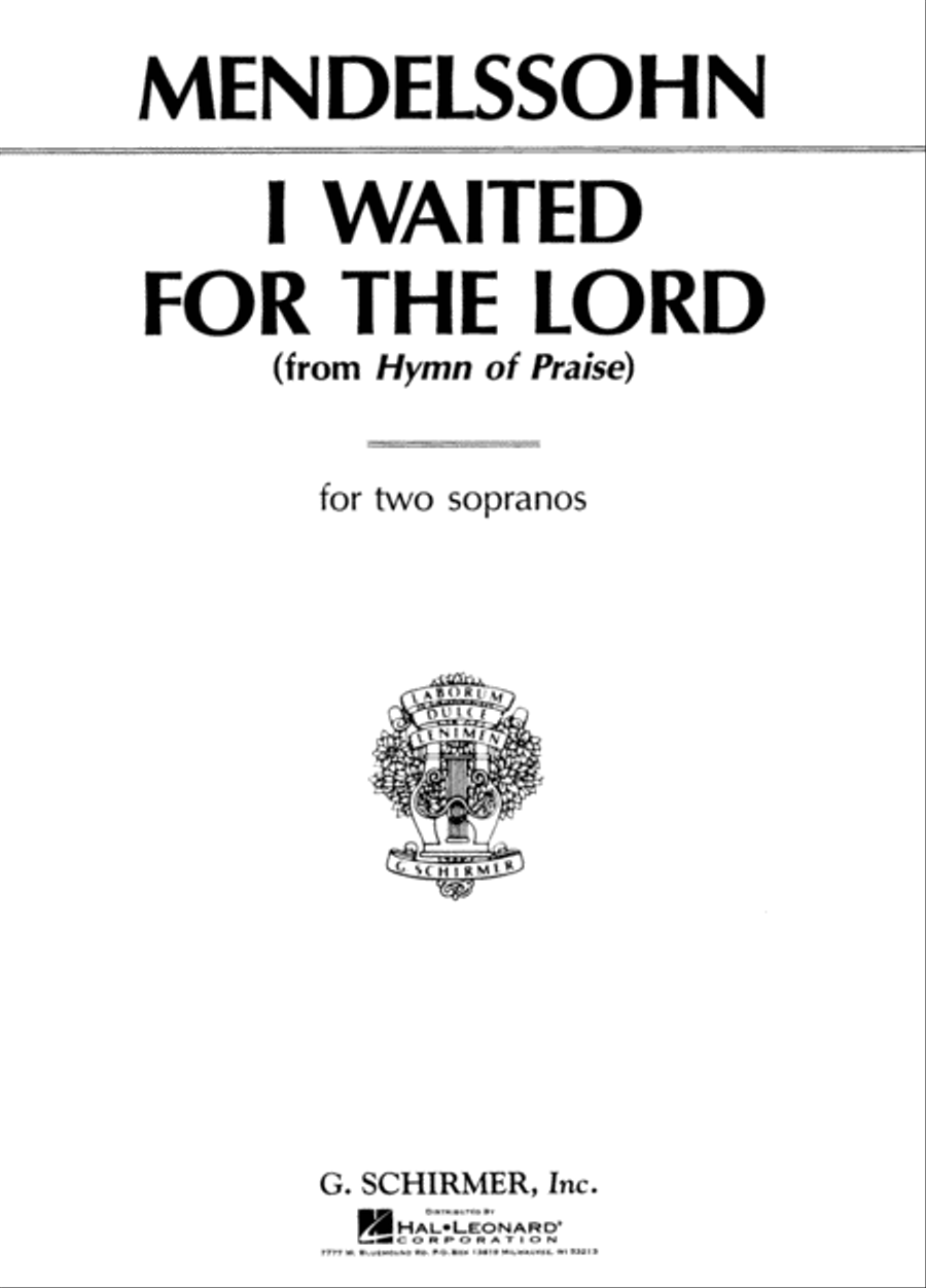 I Waited for the Lord (from Hymn of Praise) Piano scores gallery preview page 1
