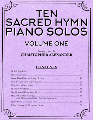 Book cover for Ten Sacred Hymn Piano Solos, Vol. 1