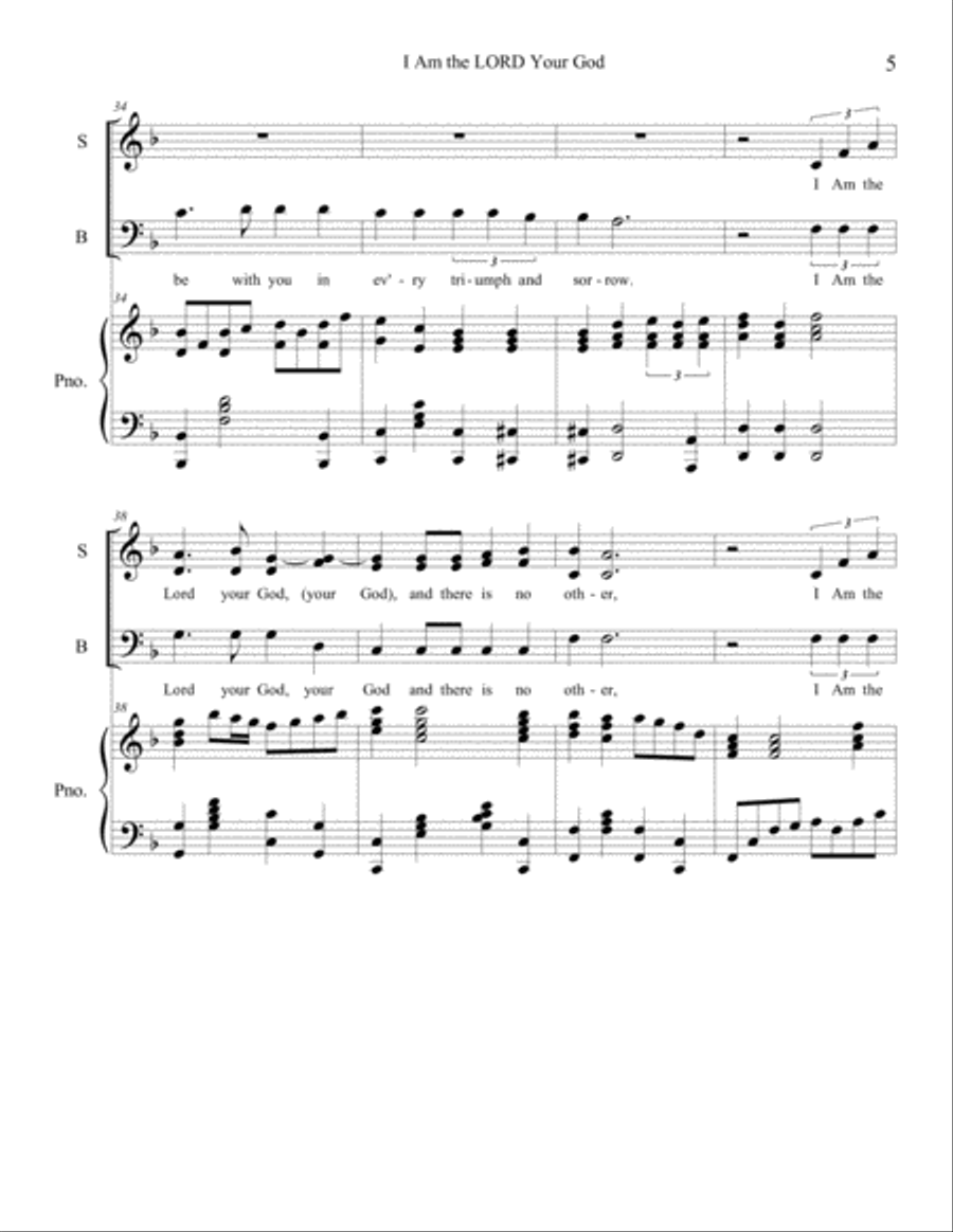 I Am the LORD, Your God I Am the LORD, Your God 4-Part scores gallery preview page 5