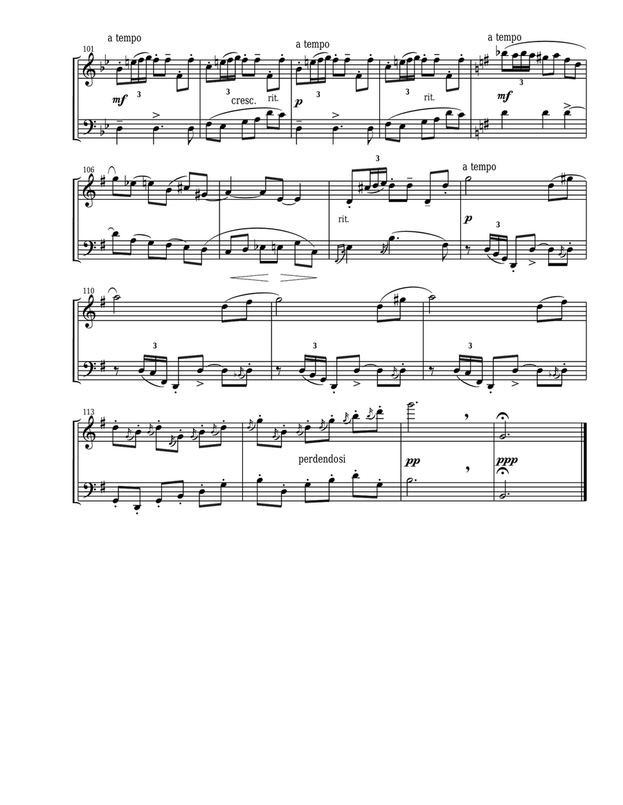 Espana, Music of Spain by Albeniz and Granados for flute and bassoon duet Woodwind Duet scores gallery preview page 6