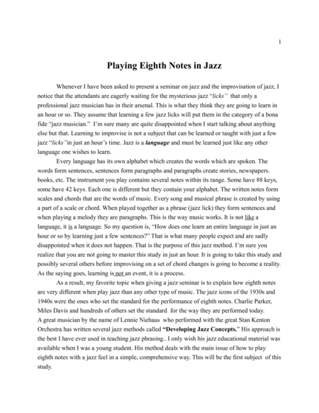 The Jazz Improvisation Workshop - Volume II