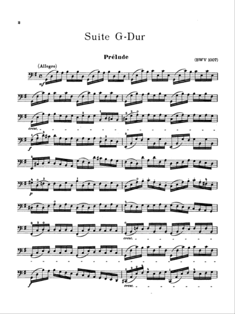 Six Suites for Cello Solo