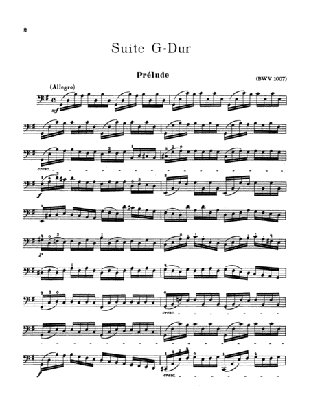 Six Suites for Cello Solo