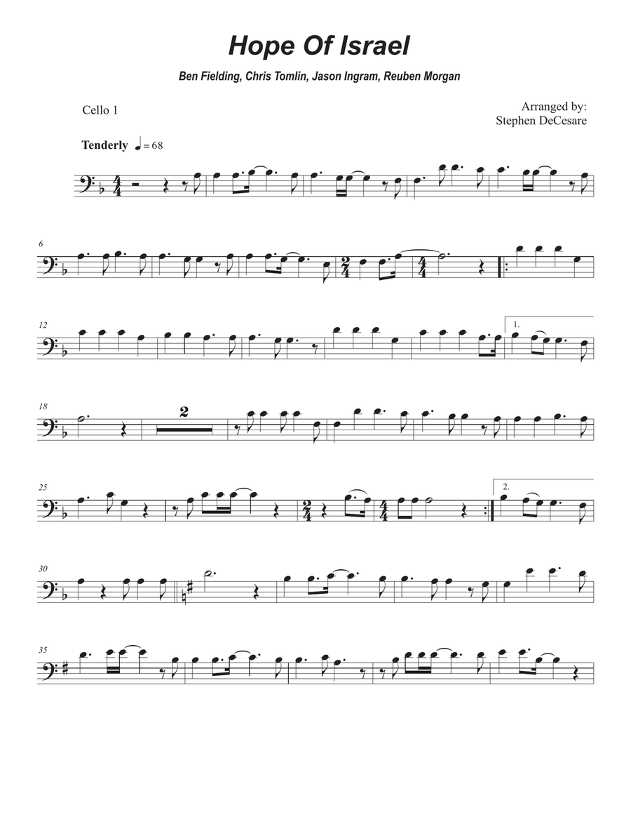 Hope Of Israel Hope Of Israel String Duet scores gallery preview page 5