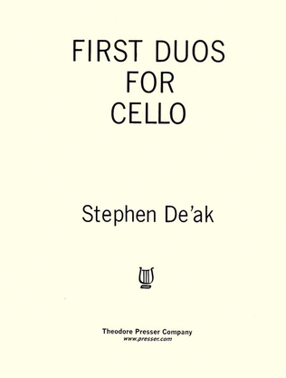 Book cover for First Duos for Cello