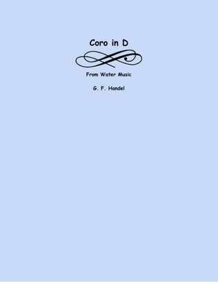 Book cover for Coro in D from Water Music (flute choir)