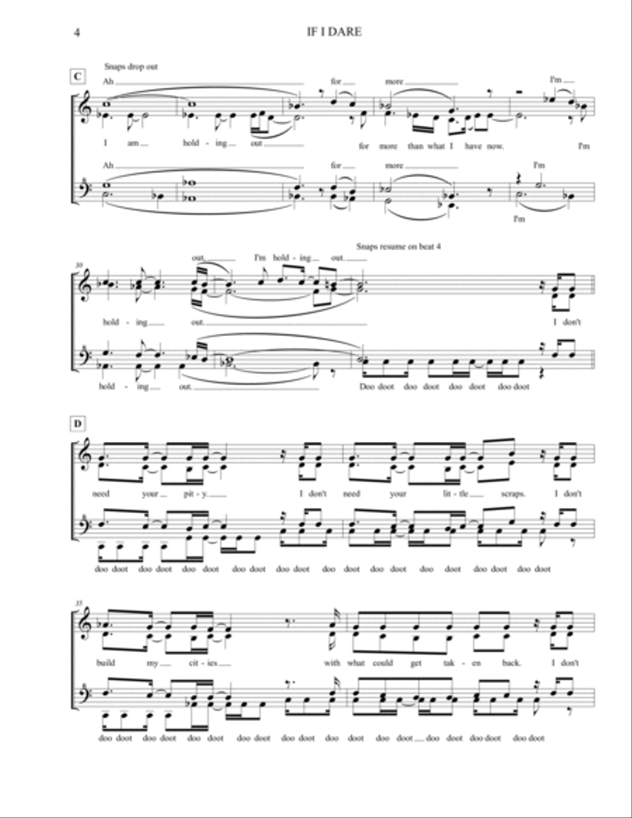 If I Dare If I Dare A Cappella scores gallery preview page 4