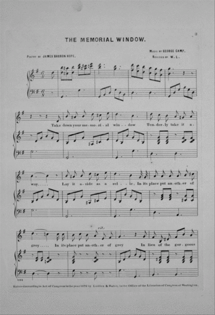 The Memorial Windo Voice scores gallery preview page 2