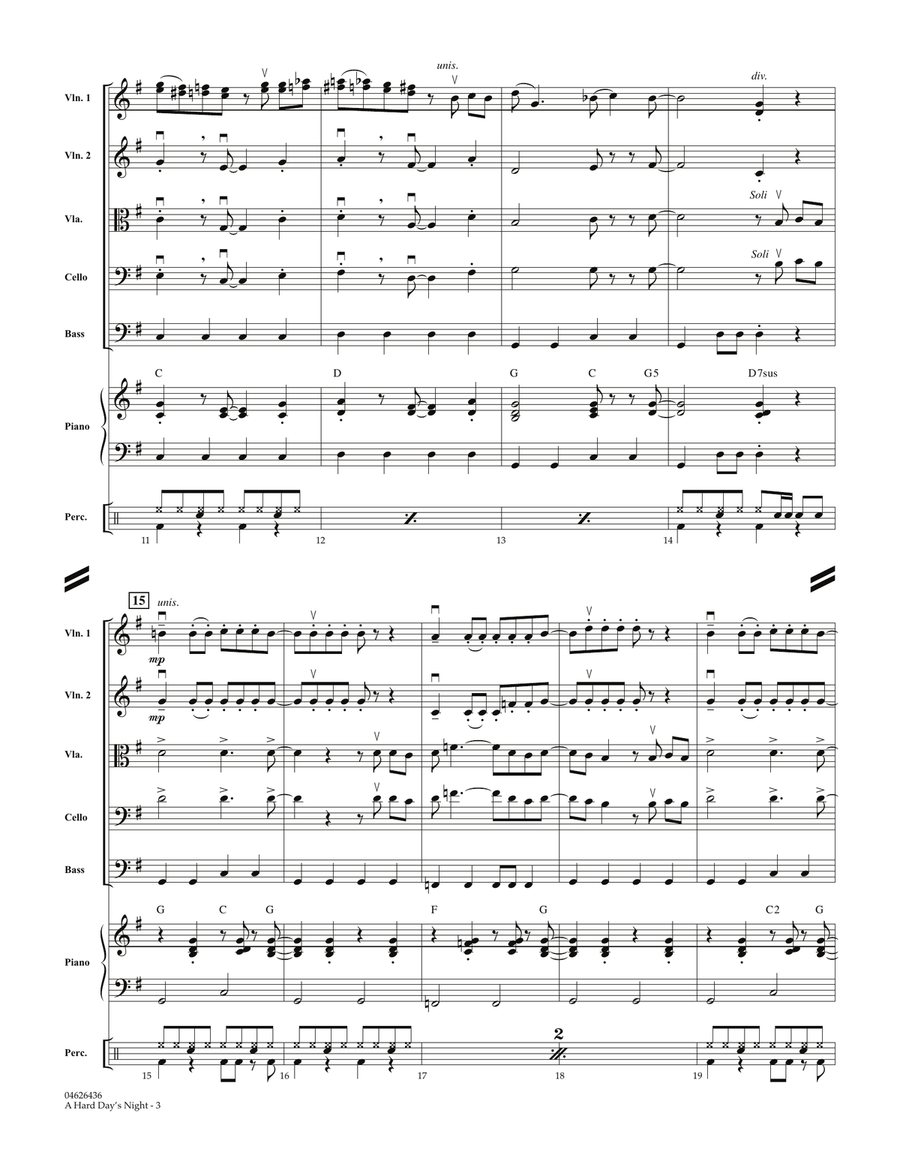 A Hard Day's Night - Full Score Orchestra scores gallery preview page 3