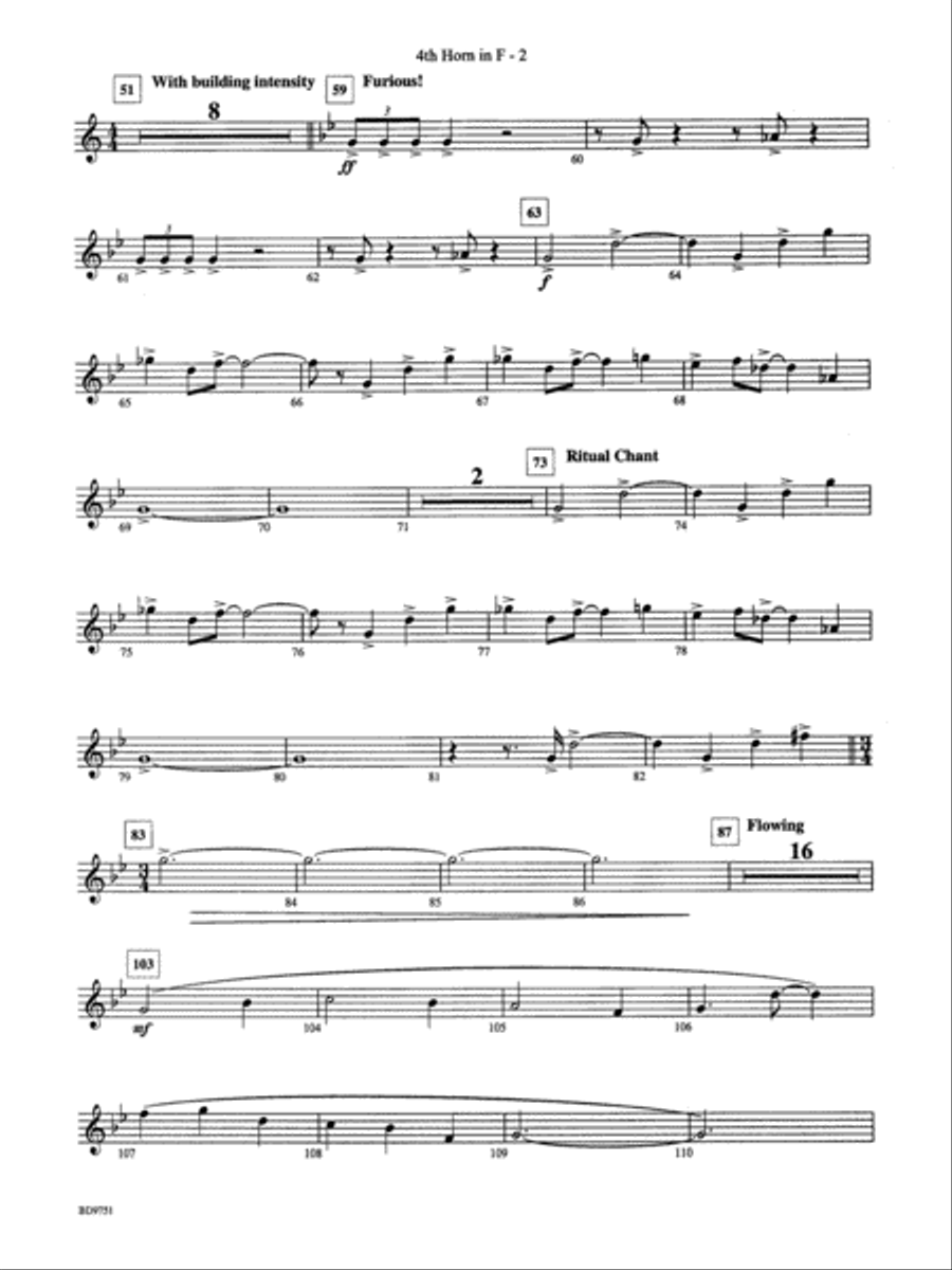 Purgatorio (from The Divine Comedy): 4th F Horn Concert Band scores gallery preview page 2
