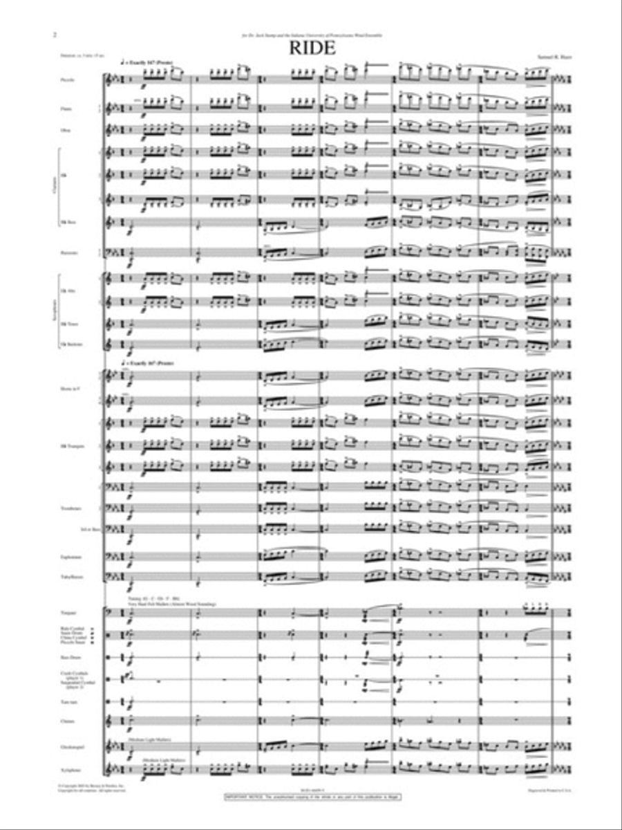 Ride Concert Band scores gallery preview page 3