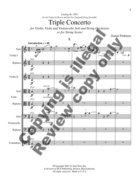 Triple Concerto (Full Score)