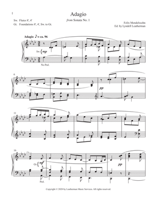 Adagio (from Sonata No.1)