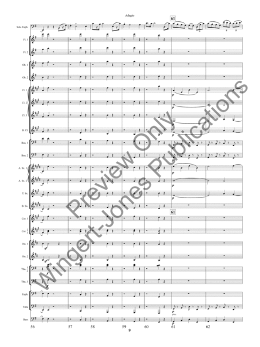 Adagio Solo Euphonium and Winds Concert Band scores gallery preview page 12
