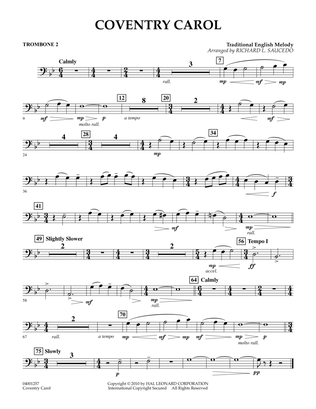 Coventry Carol - Trombone 2