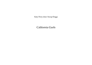 Book cover for California Gurls