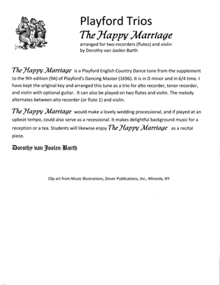 Book cover for Playford Trios: The Happy Marriage