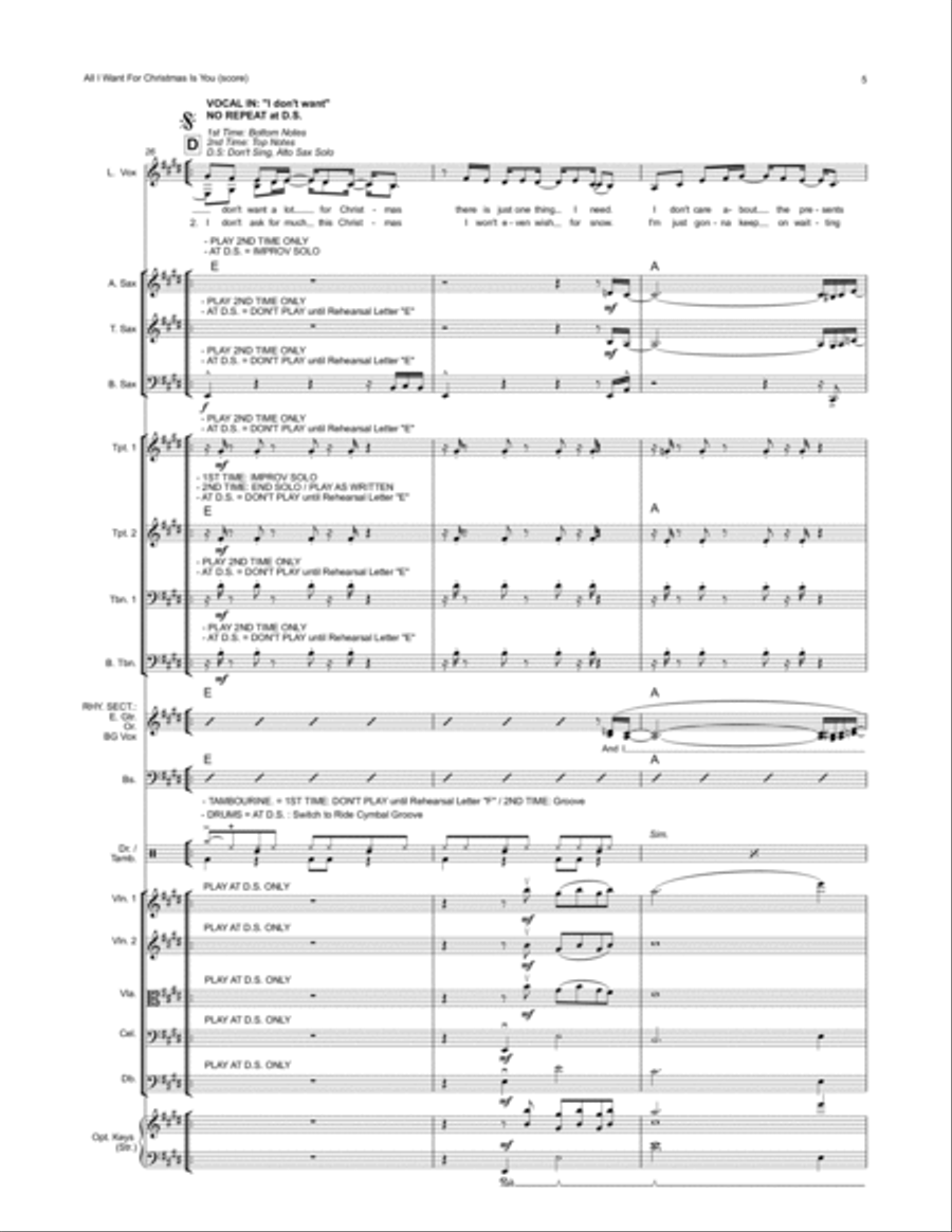 All I Want For Christmas Is You Jazz Ensemble scores gallery preview page 5