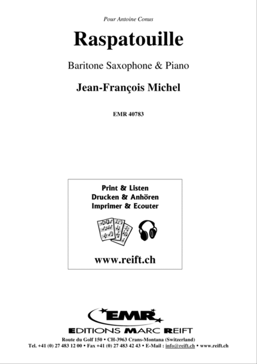 Raspatouille Baritone Saxophone scores gallery preview page 1