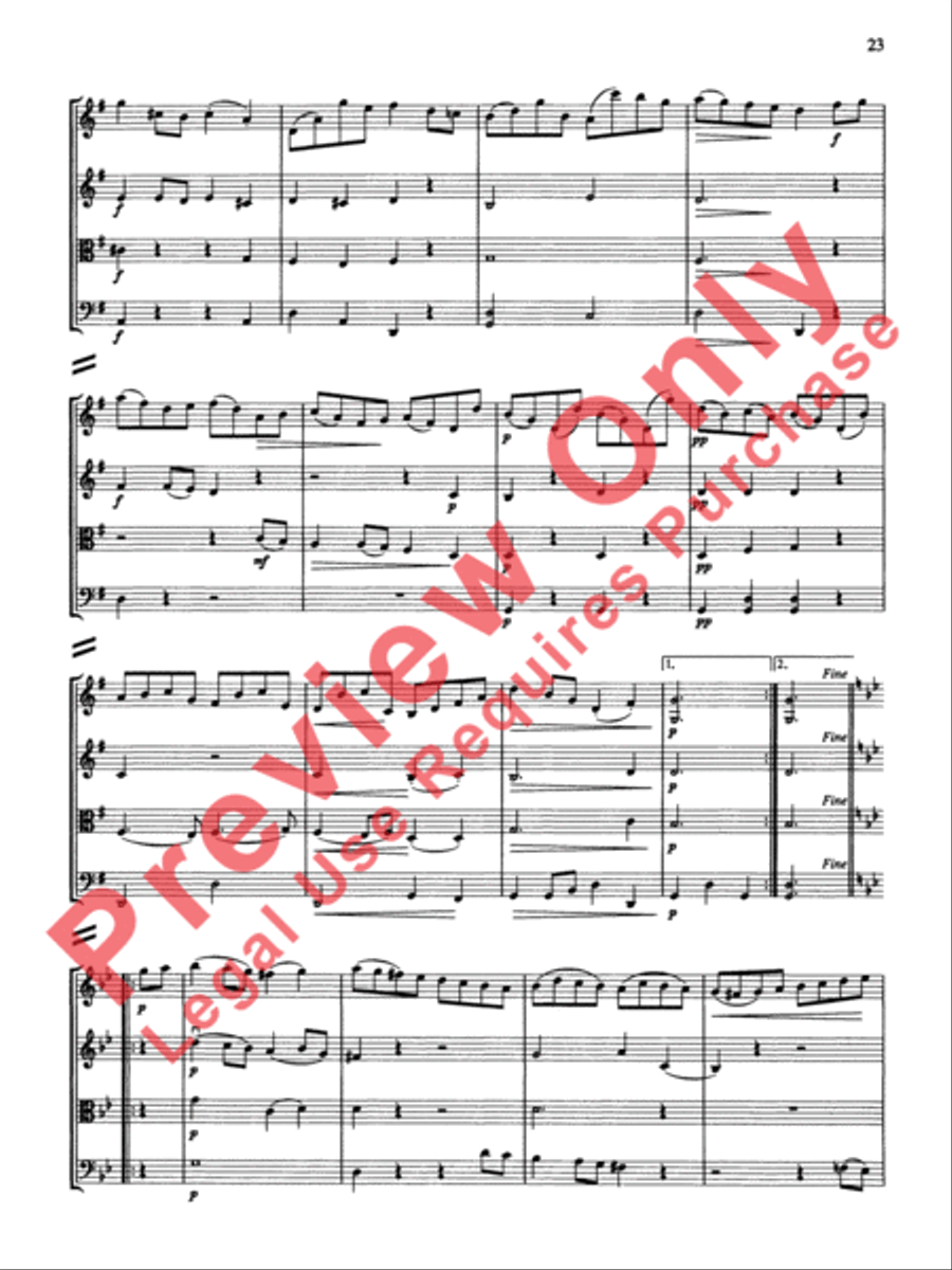 String Quartets for Beginning Ensembles, Volume 3 String Quartet scores gallery preview page 24