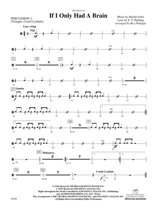 Variations on If I Only Had a Brain (from The Wizard of Oz): 2nd Percussion