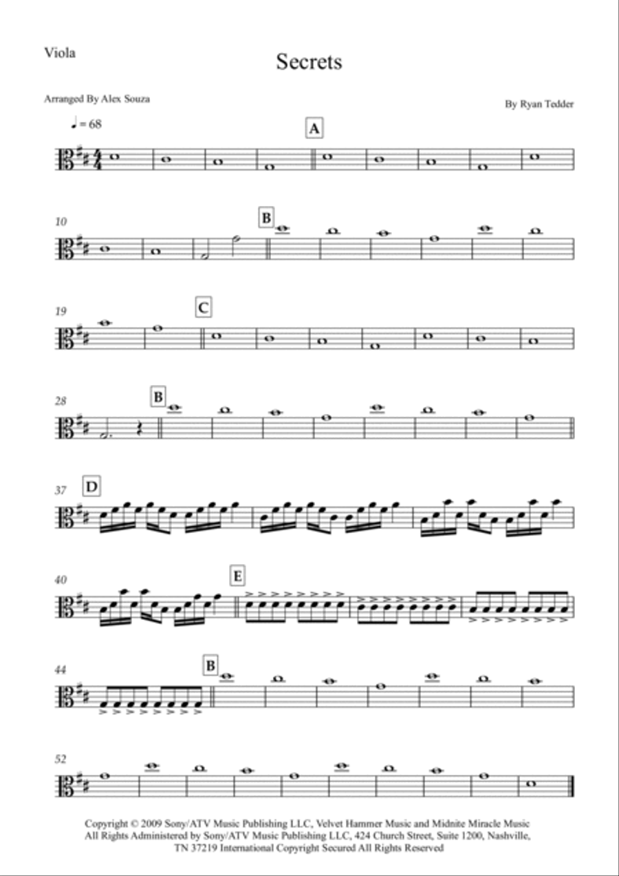 Secrets Secrets String Quartet scores gallery preview page 4