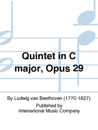 Book cover for Quintet In C Major, Opus 29 (With 2 Violas)