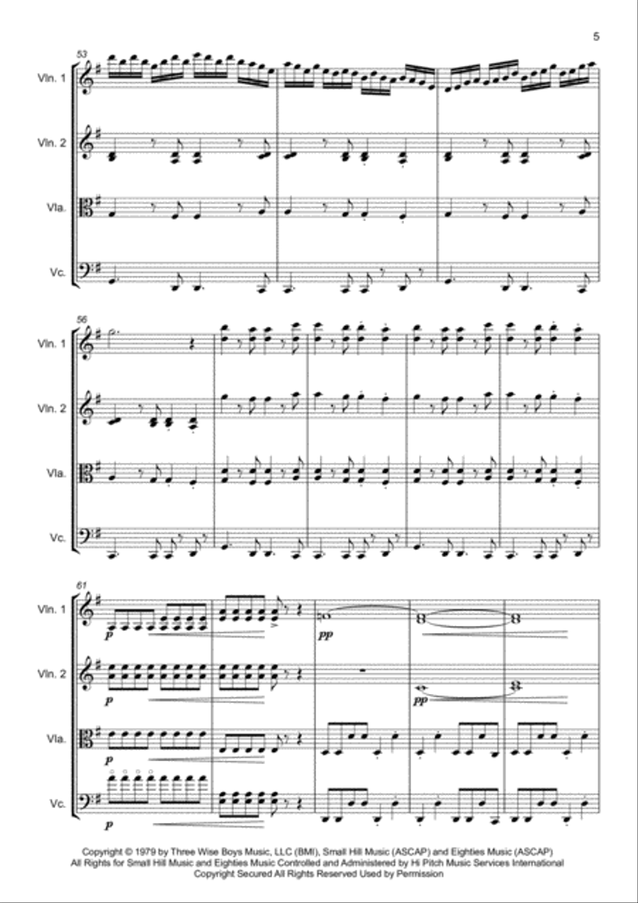 My Sharona String Quartet scores gallery preview page 5