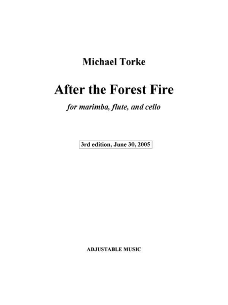 After the Forest Fire (score and parts) Flute scores gallery preview page 1